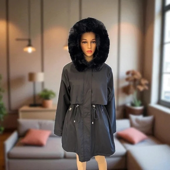 Women’s Hooded Mid-Length Jacket size XL - Picture 2 of 9